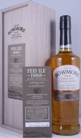 Bowmore 1988 24 Years Feis Ile 2013 1st Fill Bourbon Cask Islay Single Malt Scotch Whisky Cask Strength 51.0%