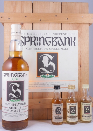 Springbank CV Vintage 1996 Campbeltown Single Malt Scotch Whisky Gift Set with 3x 12, 15 and 21 Years old Miniature Bottles 46.0%