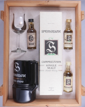 Springbank CV Vintage 1996 Campbeltown Single Malt Scotch Whisky Gift Set with 3x 12, 15 and 21 Years old Miniature Bottles 46.0%