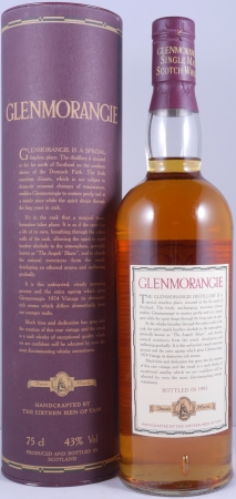 Glenmorangie 1974 21 Years Limited Bottling Highland Single Malt Scotch Whisky 43.0%