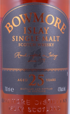 Bowmore 25 Years Release 2008 Islay Single Malt Scotch Whisky 43.0%