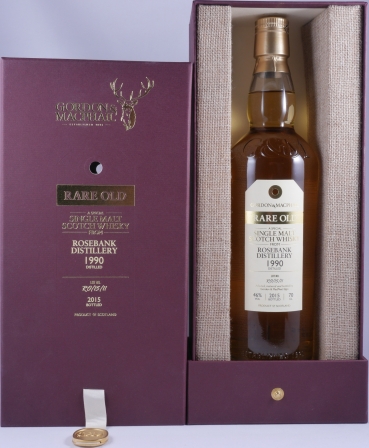 Rosebank 1990 25 Years Cask No. R0/15/11 Gordon and MacPahail Rare Old Lowland Single Malt Scotch Whisky 46.0%