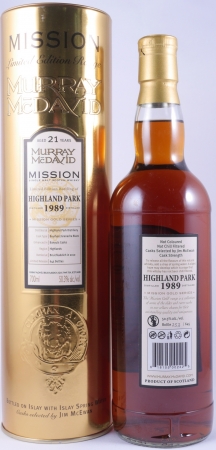 Highland Park 1989 21 Years Bourbon/Banyuls Wine Cask Murray McDavid Mission Gold Orkney Islands Single Malt Scotch Whisky 50.3%