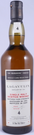 Lagavulin 1993 15 Years European Bodega Sherry Cask No. 4477 Managers Choice Single Cask Selection Islay Single Malt Scotch Whisky 54,7%