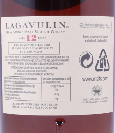 Lagavulin 1995 12 Years 1st Fill Sherry Oak Casks FOCM Special Release 2008 Limited Edition Islay Single Malt Scotch Whisky 48.0%