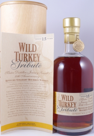 Wild Turkey Tribute 15 Years Jimmy Russells 50th Anniversary Limited Edition Kentucky Straight Bourbon Whiskey 50,5%