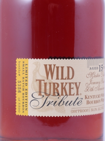 Wild Turkey Tribute 15 Years Jimmy Russells 50th Anniversary Limited Edition Kentucky Straight Bourbon Whiskey 50,5%