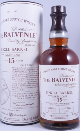 Balvenie 2001 15 Years Single Barrel Sherry Cask No. 11269 Highland Single Malt Scotch Whisky 47.8%