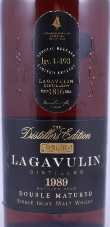 Lagavulin 1989 16 Years Distillers Edition 2005 Special Release lgv.4/493 Islay Single Malt Scotch Whisky 43.0%