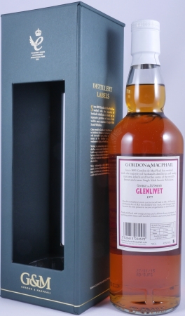 Glenlivet 1977 37 Years Refill Sherry and American Hogsheads Gordon and MacPhail J.G. Smiths Label Speyside Single Malt Scotch Whisky 43.0%