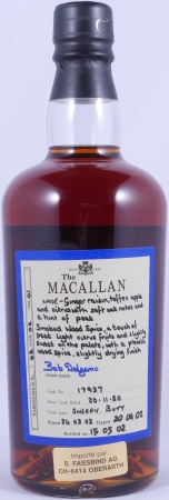 Macallan 1980 21 Years Exceptional Single Cask 3 Sherry Butt Cask No. 17937 Blue Ribbon Highland Single Malt Scotch Whisky 51.0%