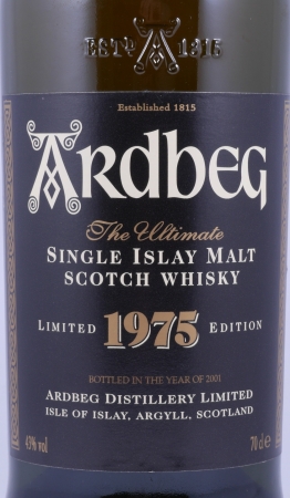 Ardbeg 1975 Limited Edition Bottled in the Year 2001 Islay Single Malt Scotch Whisky 43,0%