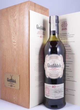 Glenfiddich 40 Years Rare Collection Release 2008 Speyside Pure Single Malt Scotch Whisky Wooden Box 45,4%