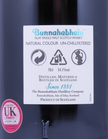 Bunnahabhain 2000 16 Years Amontillado Sherry Cask Feis Ile 2016 Limited Edition Islay Single Malt Scotch Whisky 54.1%