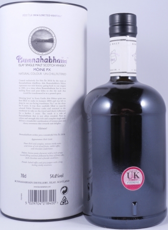 Bunnahabhain 2004 12 Years Moine PX Bourbon/Pedro Ximenez Sherry Cask Finish Feis Ile 2016 Islay Single Malt Scotch Whisky 54,6%