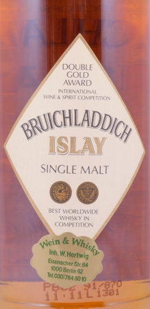 Bruichladdich 15 Years Special Reserve White Cream Label Islay Single Malt Scotch Whisky 40,0%