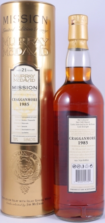 Cragganmore 1985 21 Years Bourbon / Tempranillo Rioja Cask Finish Murray McDavid Mission Gold Speyside Single Malt Scotch Whisky 55,6%