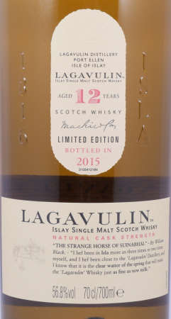 Lagavulin 2003 12 Years 15th Special Release 2015 Limited Edition Islay Single Malt Scotch Whisky Cask Strength 56,8%