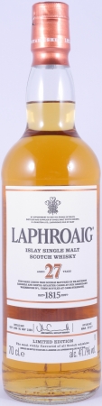 Laphroaig 27 Years limited Edition 2017 Double Matured Islay Single Malt Scotch Whisky Cask Strength 41.7%