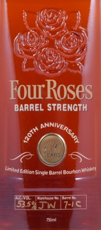 Four Roses 120th Anniversary Special Limited Edition 12 Years Single Barrel 7-1C Kentucky Straight Bourbon Whiskey 53.5%