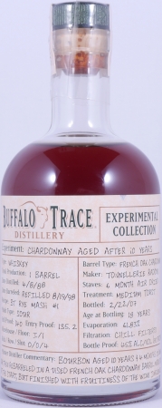 Buffalo Trace 1988 19 Years Chardonnay French Oak Barrel 2. Release Experimental Collection 2007 Bourbon Whiskey 45.0%