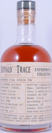 Buffalo Trace 1994 14 Years Fine Grain White Oak Barrel 6. Release Experimental Collection 2009 Bourbon Whiskey 45,0%