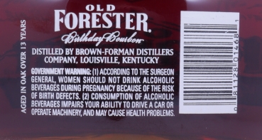 Old Forester Spring 1993 13 Years Bottled 2006 Birthday Edition 6. Release Kentucky Straight Bourbon Whiskey 48,0%