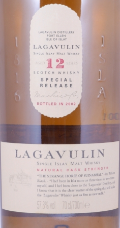 Lagavulin 1990 12 Years 2nd Special Release 2002 Limited Edition Islay Single Malt Scotch Whisky Cask Strength 57,8%