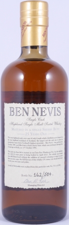 Ben Nevis 1991 25 Years Fresh Sherry Butt Cask No. 3711 Highland Single Malt Scotch Whisky Cask Strength 61,3%