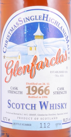 Glenfarclas 1966 29 Years Sherry Cask No. 6551 Christmas Edition Highland Single Malt Scotch Whisky Cask Strength 51,2%