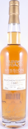 Auchentoshan 1981 24 Years Bourbon and Syrah Cask Finish Murray McDavid Limited Mission Edition Lowland Single Malt Scotch Whisky 46.0%