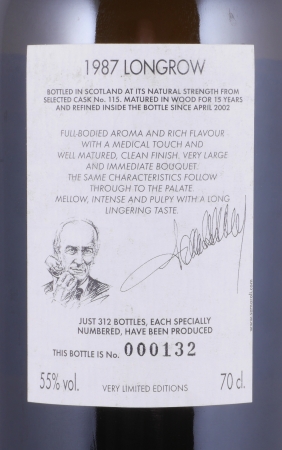 Longrow 1987 15 Years Oak Cask No. 115 Samaroli Very Limited Edition Campbeltown Single Malt Scotch Whisky Cask Strength 55.0%