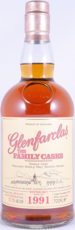 Glenfarclas 1991 26 Years The Family Casks 1st Fill Sherry Butt Cask No. 209 Highland Single Malt Scotch Whisky 57.0%