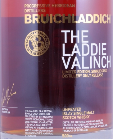 Bruichladdich 1992 22 Years Bourbon/Spanish Oak Cask No. R07/09-125 The Laddie Crew Valinch No. 08 Chrissie Angus Islay Single Malt Scotch Whisky 49.1%