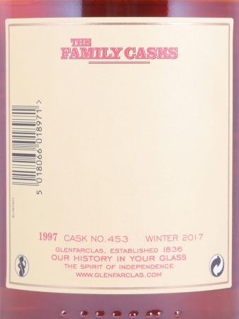 Glenfarclas 1997 20 Years The Family Casks First Fill Sherry Butt Cask No. 453 Highland Single Malt Scotch Whisky 54,9%