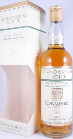 Convalmore 1981 17 Years Gordon and MacPhail Connoisseurs Choice Gold Screw Cap Speyside Single Malt Scotch Whisky 40.0%