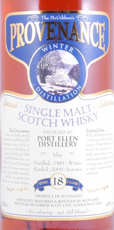 Port Ellen 1981 18 Years Sherry Cask The McGibbons Provenance Islay Single Malt Scotch Whisky 43,0%