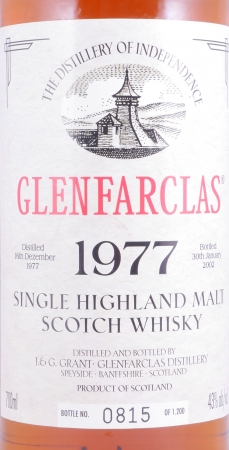 Glenfarclas 1977 24 Years Sherry Casks The Spirit of Independence Highland Single Malt Scotch Whisky 43,0%