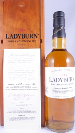 Ladyburn 1973 27 Years Vintage Single Cask No. 4510 Lowland Single Malt Scotch Whisky Cask Strength 50.4%