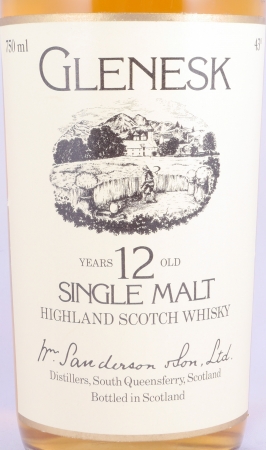 Glenesk 12 Years Black Screw Cap Highland Single Malt Scotch Whisky 43.0%