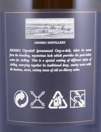 Ardbeg Uigeadail Relrase 2004 Islay Single Malt Scotch Whisky Traditional Strength 54.2%