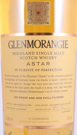 Glenmorangie Astar 1st Release Limited Edition Highland Single Malt Scotch Whisky Cask Strength 57.1% 1.0 L