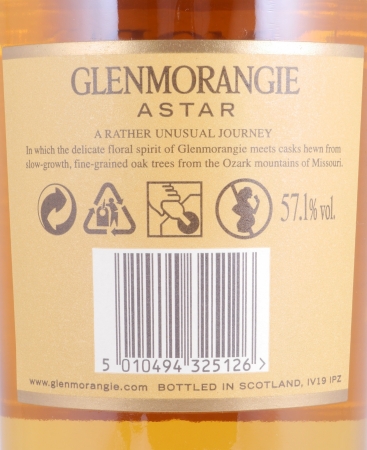 Glenmorangie Astar 1. Release Limited Edition Highland Single Malt Scotch Whisky Cask Strength 57,1% 1,0 L