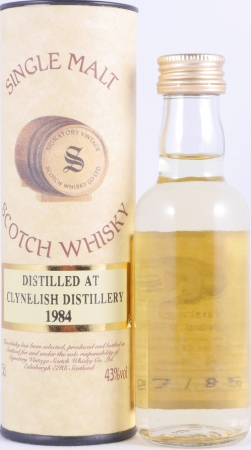 Clynelish 1984 12 Years Oak Cask No. 3089 Miniatur Highland Single Malt Scotch Whisky Signatory Vintage 43,0%