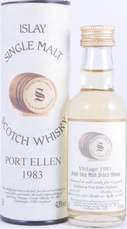 Port Ellen 1983 13 Years Oak Casks Nos. 289+290 Miniature Signatory Vintage Islay Single Malt Scotch Whisky 43.0%