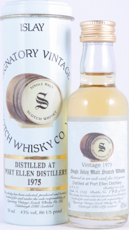 Port Ellen 1975 23 Years Oak Cask No. 1759 Signatory Vintage Miniature Islay Single Malt Scotch Whisky 43.0%