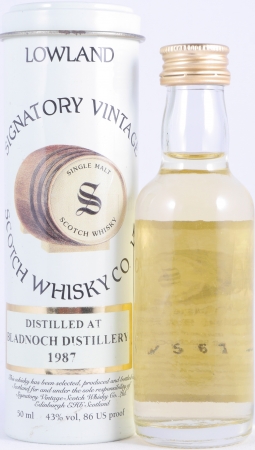 Bladnoch 1987 11 Years Oak Cask No. 40018 Miniature Lowland Single Malt Scotch Whisky Signatory Vintage 43.0%