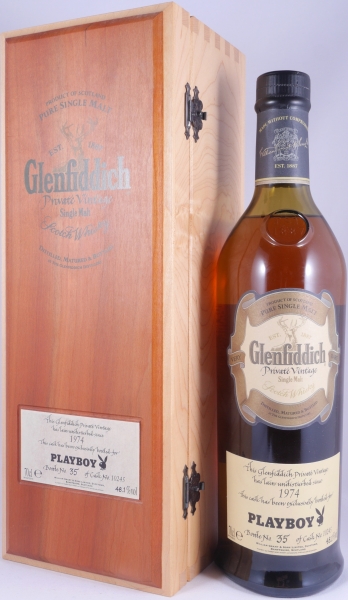 Glenfiddich 1974 31 Years Oak Cask No. 10245 Playboy Selection Speyside Single Malt Scotch Whisky Cask Strength 48.1%