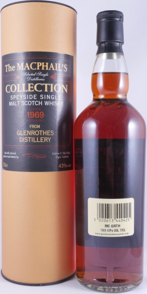 Glenrothes 1969 43 Years Gordon and MacPhail The MacPhails Collection Speyside Single Malt Scotch Whisky 43.0%