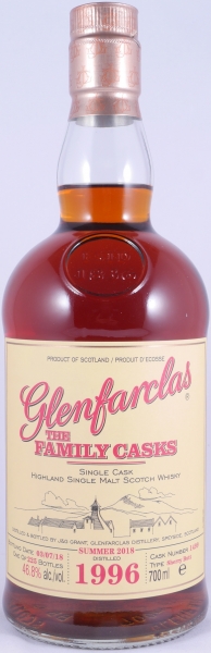 Glenfarclas 1996 22 Years The Family Casks First Fill Sherry Butt Cask No. 1499 Highland Single Malt Scotch Whisky 46,8%